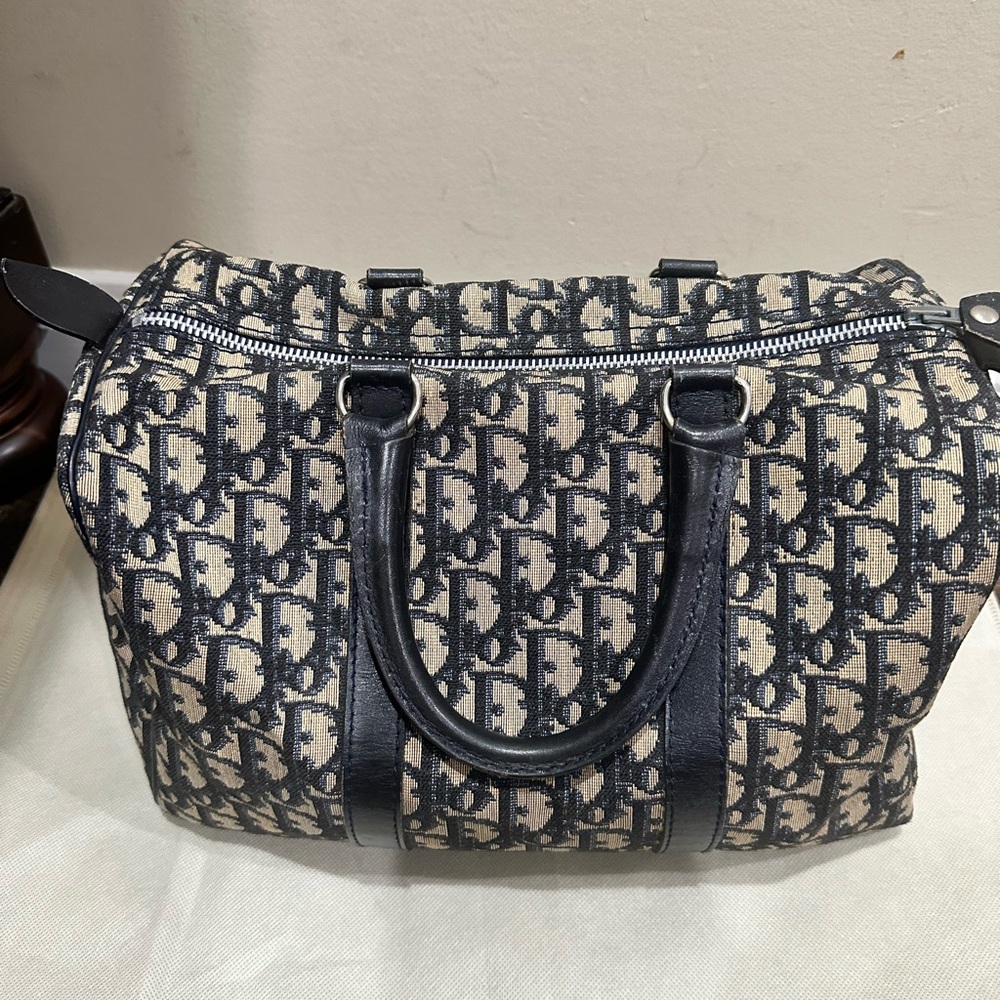 Dior Black and Cream Satchel with Signature Style